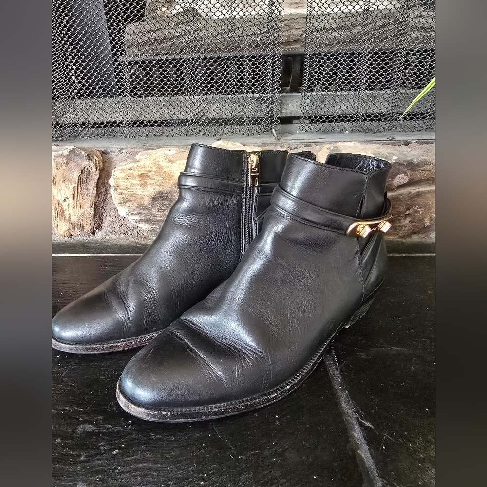 Coach Coleen Soft Shine Calf Ankle Boots Size 8